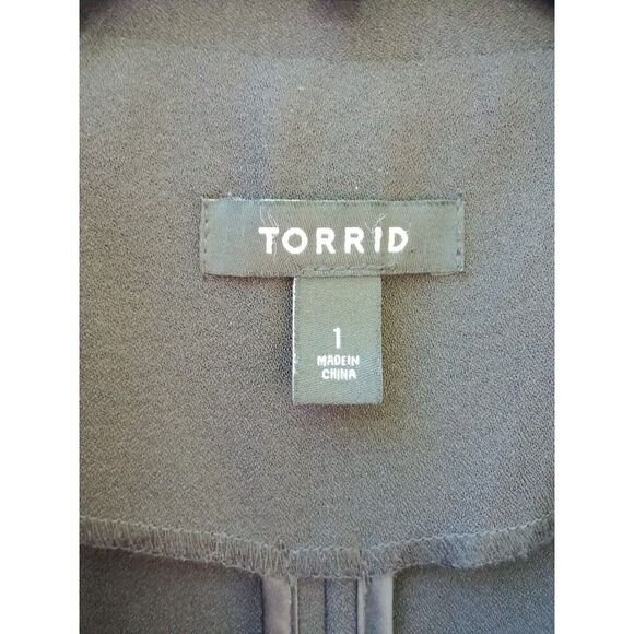 Torrid Blazer Black Sheer Lace Ruffle 1X 14 # 10675091 - Picture 4 of 6